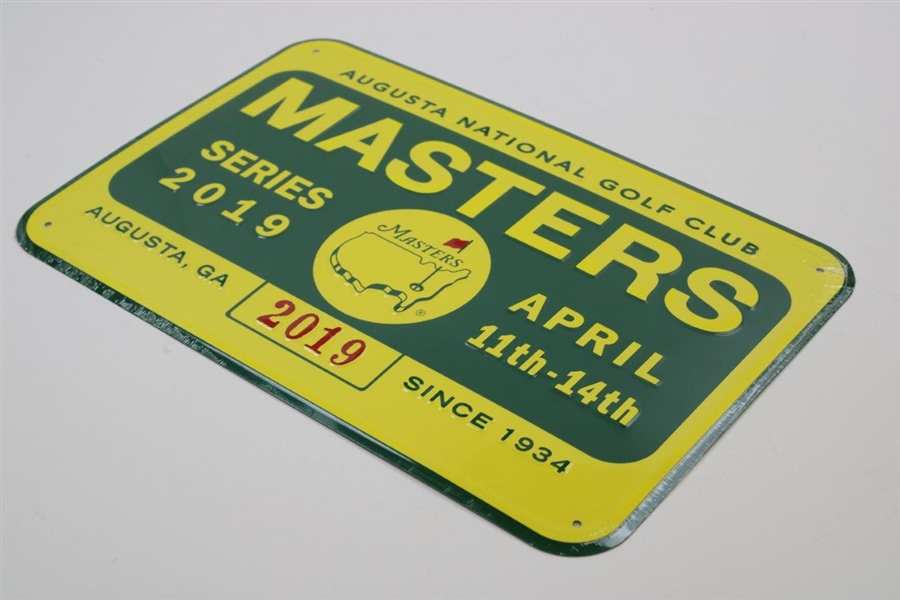 2019 Masters Tournament Metal Badge Sign - New In Wrapper