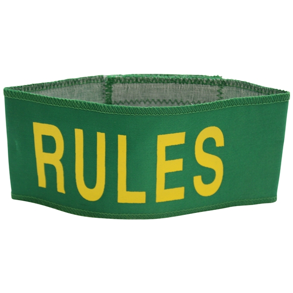 Green with Yellow Rules Armband in Excellent Condition