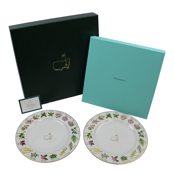 2016 Augusta National Ltd Ed Employee Masters Gift Tiffany & Co Beautification Plates In Box w/Card