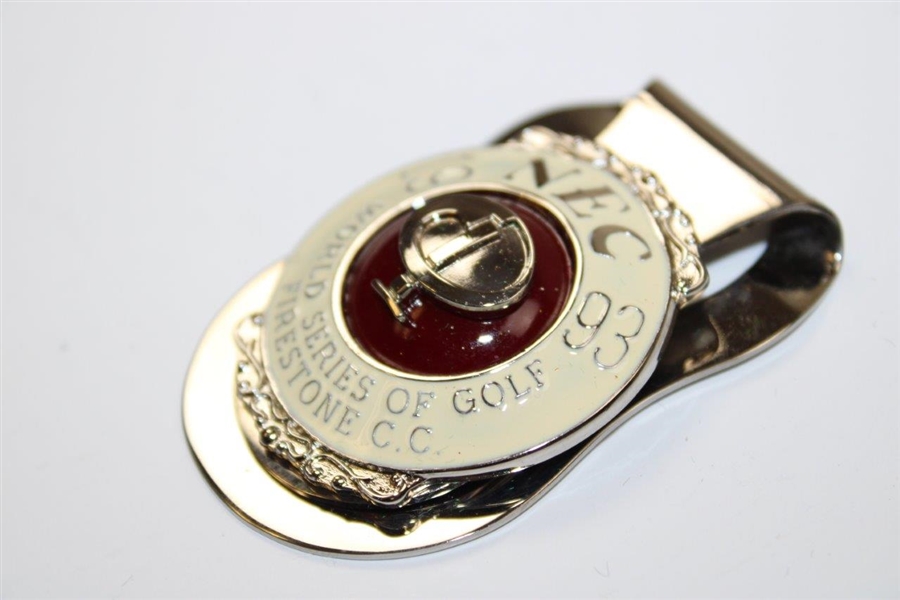 1993 NEC World Series of Golf at Firestone CC Contestant Badge/Clip in Case