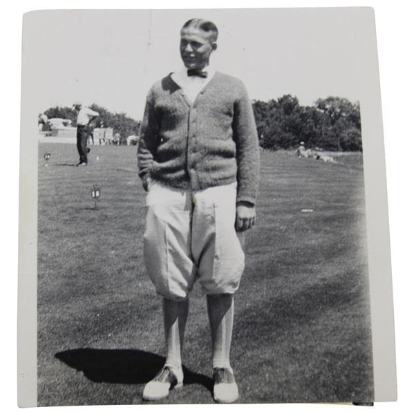 Runner-Up Bobby Jones at The 1922 US Open at Skokie C.C. 3 3/4 x 3 3/4 B&W Photo