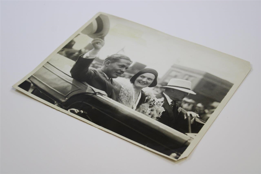 Bobby Jones & His Wife 1930 Parade Bobby Jones Captures New York Wire Photo - July 2nd