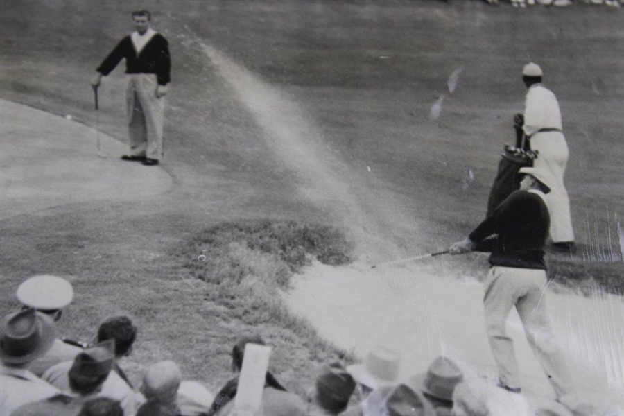 Ben Hogan 1954 Spraying Out Of A Sand Trap Masters Photo - April 11th