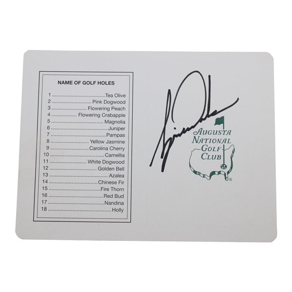 Tiger Woods Signed Augusta National Golf Club Scorecard FULL JSA #Y96717