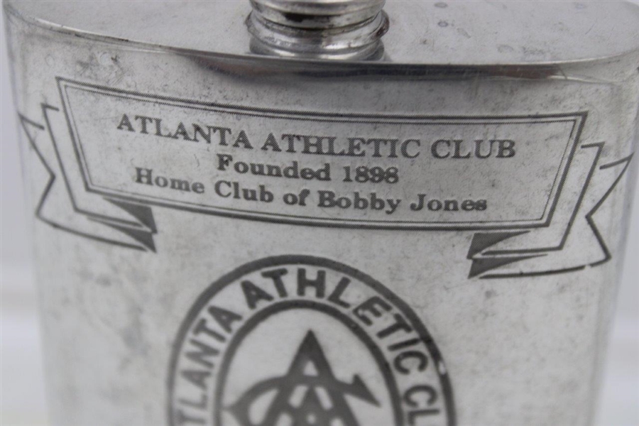 The Atlanta Athletic Club Centennial State Golf Competition English Pewter Flask - Bobby Jones Trophies