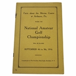 1916 National Amateur at Merion GC Rare Program - Bobby Jones Debut at 14yrs Old