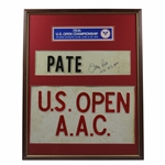Champion Jerry Pate Signed 1976 US Open at Atlanta Athletic Club Used Standard Bearer Sign - Framed JSA ALOA