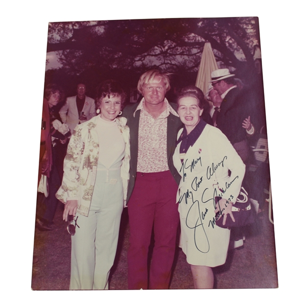 Jack Nicklaus Signed & Dated 1973 Masters Photo - Personalized JSA ALOA