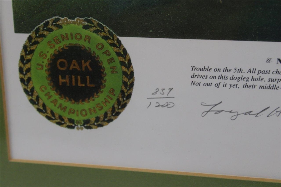 US Senior Open at Oak Hill Ltd Ed Chapman Print w/Facsimile Signatures - Framed