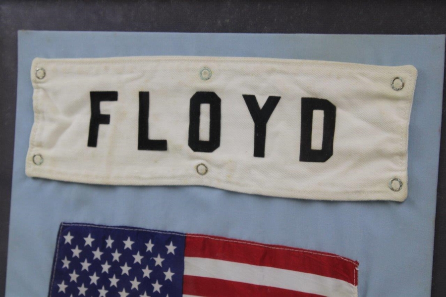 1983 Ray Floyd Ryder Cup Signed Team USA Caddy Bib with American Flag - Framed JSA ALOA