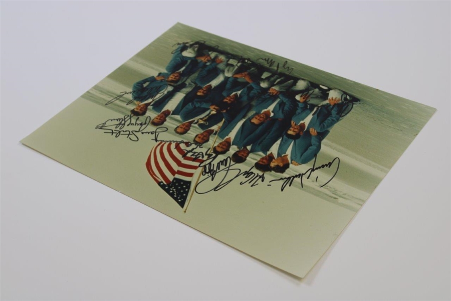 1991 Ryder Cup War at The Shore Team USA & Captain Signed Photo JSA ALOA