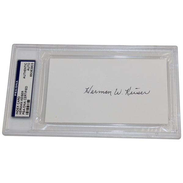Herman Keiser Signed 3x5 Card PSA/DNA Authentic Auto #65083903