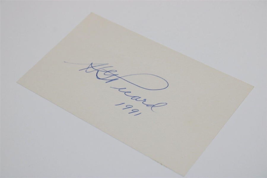 Henry 'H.G.' Picard Signed 3x5 Card Dated '1991' JSA ALOA