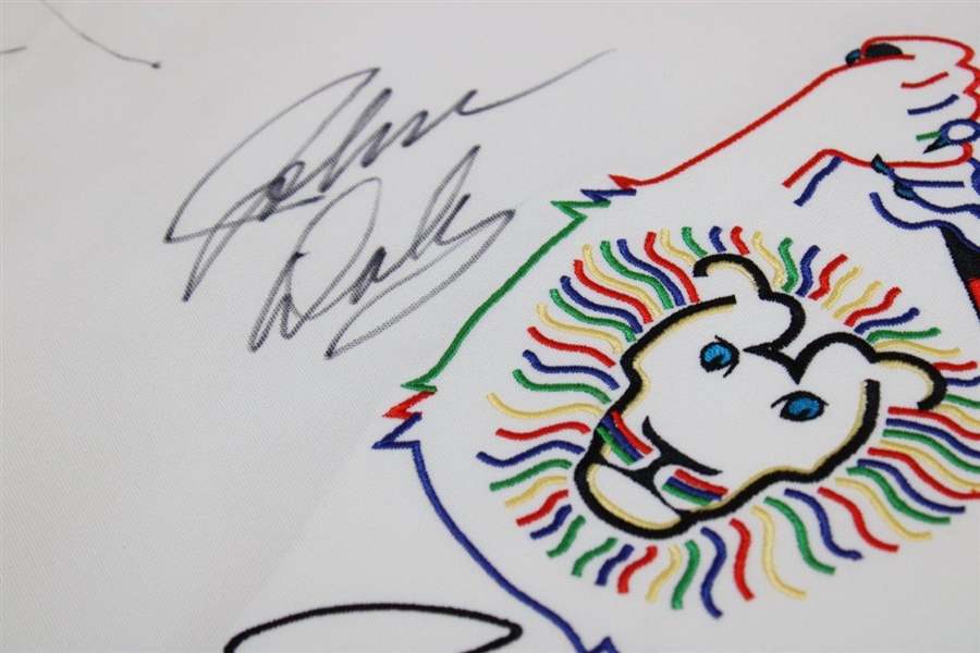 John Daly Signed 'John Daly Lion' Logo Embroidered Flag JSA ALOA
