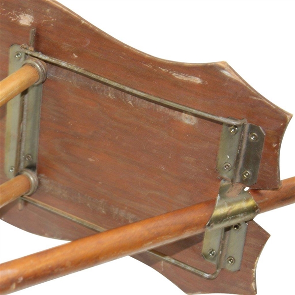 Vintage Gardner Screw Corp. Wood Shield Fold Out Spectator Seat Pat. No. 1975668