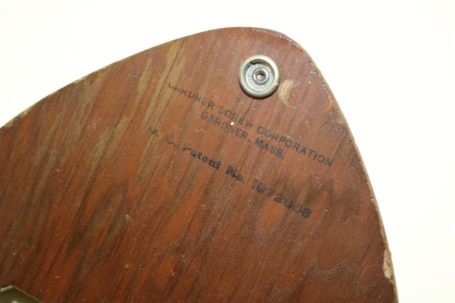 Vintage Gardner Screw Corp. Wood Shield Fold Out Spectator Seat Pat. No. 1975668