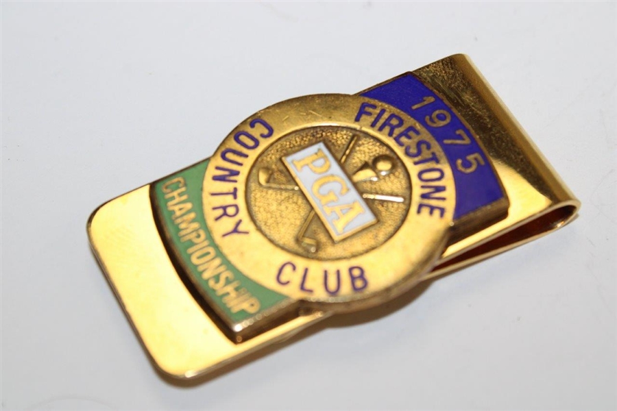 1975 PGA Championship at Firestone Country Club Commemorative Money Clip/Badge