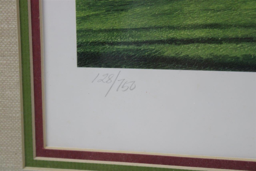 Arnold Palmer, Jack Nicklaus & Artist Hartough Signed 13th Hole ANGC Lithograph - Framed JSA ALOA