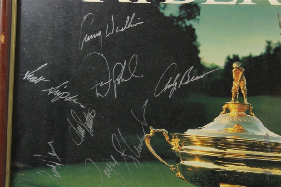 1987 Ryder Cup Poster Signed By Both Teams - Framed JSA ALOA