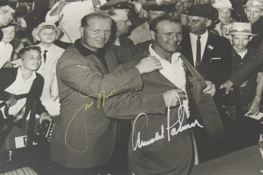 Arnold Palmer & Jack Nicklaus Signed 1964 Frank Christian Studios Green Jacket 8x10 Photo JSA ALOA