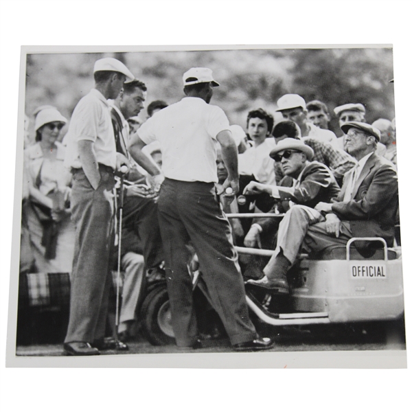 Bobby Jones, Arnold Palmer, Roberts, Middlecoff & Venturi 1958 Masters 'Ruling' Wire Photo