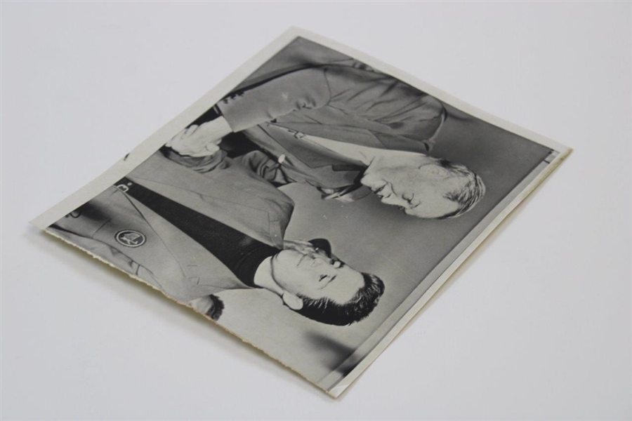 Bobby Jones & Gary Player 1961 Masters Wire Photo After Win