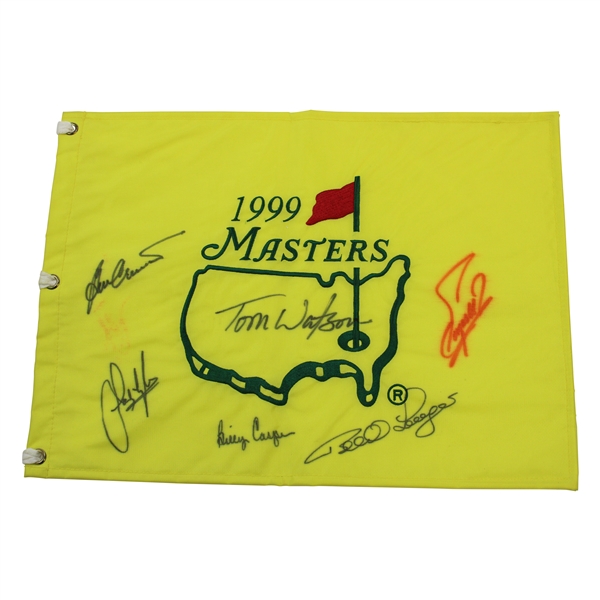 Watson, Crenshaw, Casper, Langer, Zoeller & Lyle Signed 1999 Masters Flag JSA ALOA