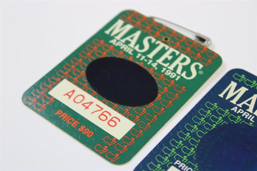 1991, 1992 & 1994 Masters Tournament SERIES Badges - Hologram Years