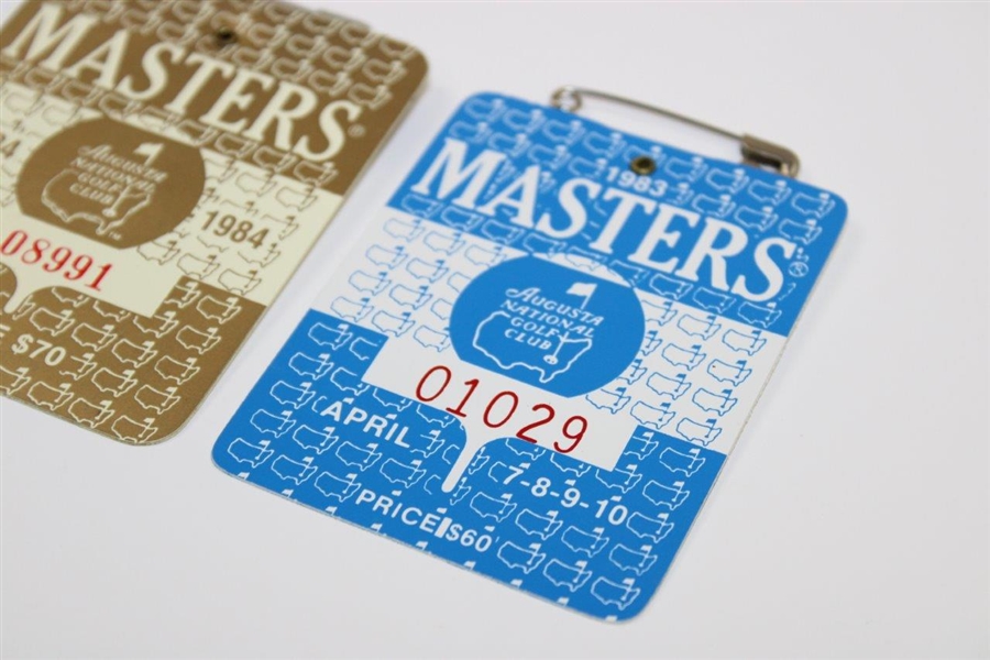 1983 & 1984 Masters Tournament SERIES Badges