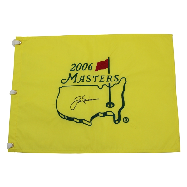 Jack Nicklaus Signed 2006 Masters Embroidered Flag JSA ALOA