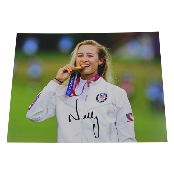 Nelly Korda Signed Olympic Golf Medal Photo JSA ALOA
