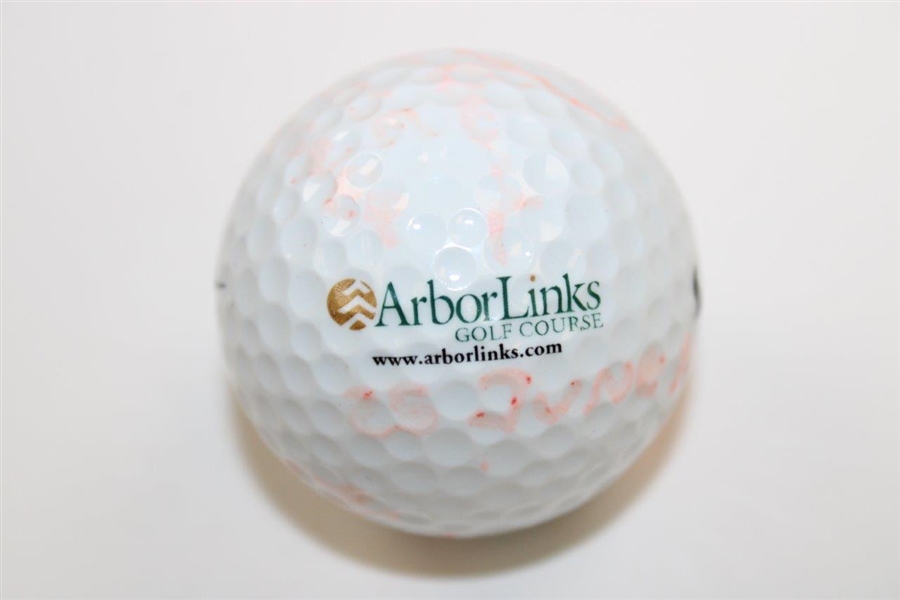 Arnold Palmer Signed Ball with Signed Arbor Links Guide JSA ALOA