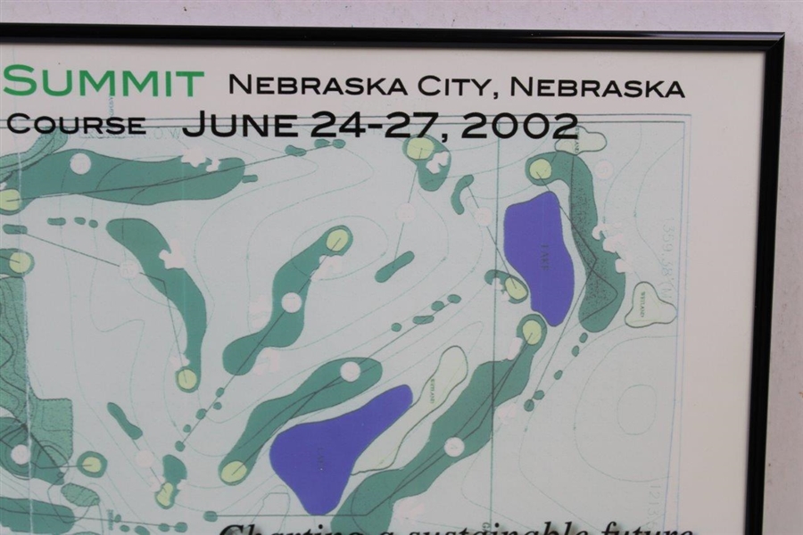 Arnold Palmer Signed 2002 National Summit at Arbor Links GC Map - Framed JSA ALOA