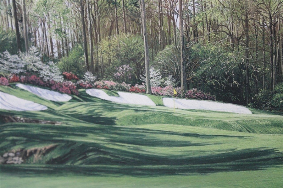 1999 Augusta National Golf Club The 13th Hole Azalea' Linda Hartough Print - Framed