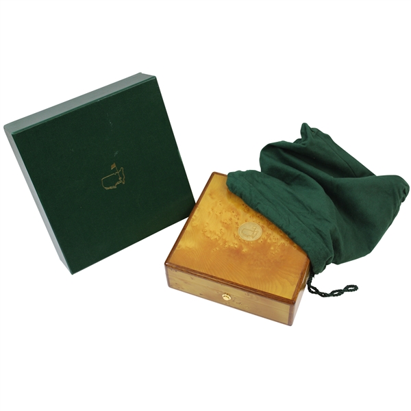 2012 Augusta National Masters Tournament Logo Burlwood Box in Bag & Box with Card
