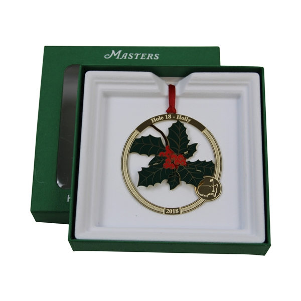 2018 Masters Tournament Christmas Ornament in Original Box - Hole #18 Holly
