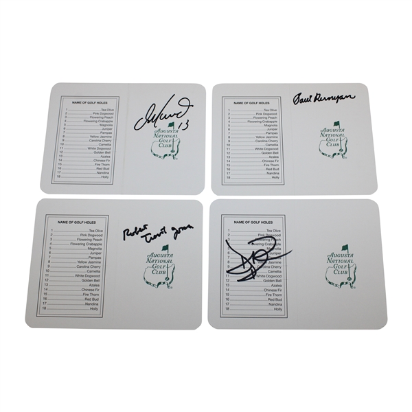 Dan Marino, David Duval, Robert Trent Jones & Paul Runyan Signed Augusta Scorecards JSA ALOA