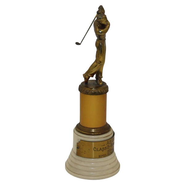 1942 A.E.G.A. Class B Runner-Up Trophy Won by Emil Bushmeyer