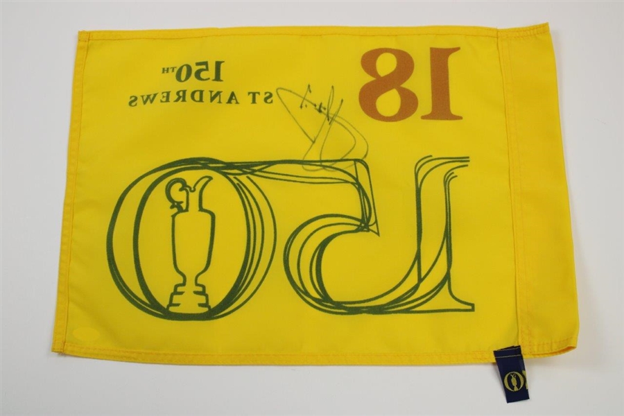 Cam Smith Signed 2022 150th Open St Andrews Flag JSA #AH61376