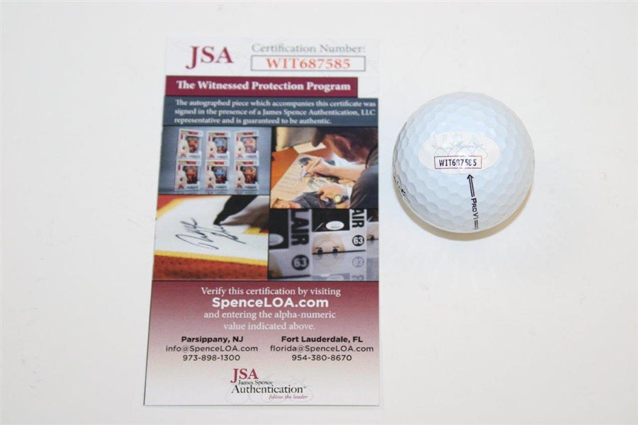 Collin Morikawa Signed Titleist Masters Logo Golf Ball JSA #WIT687585
