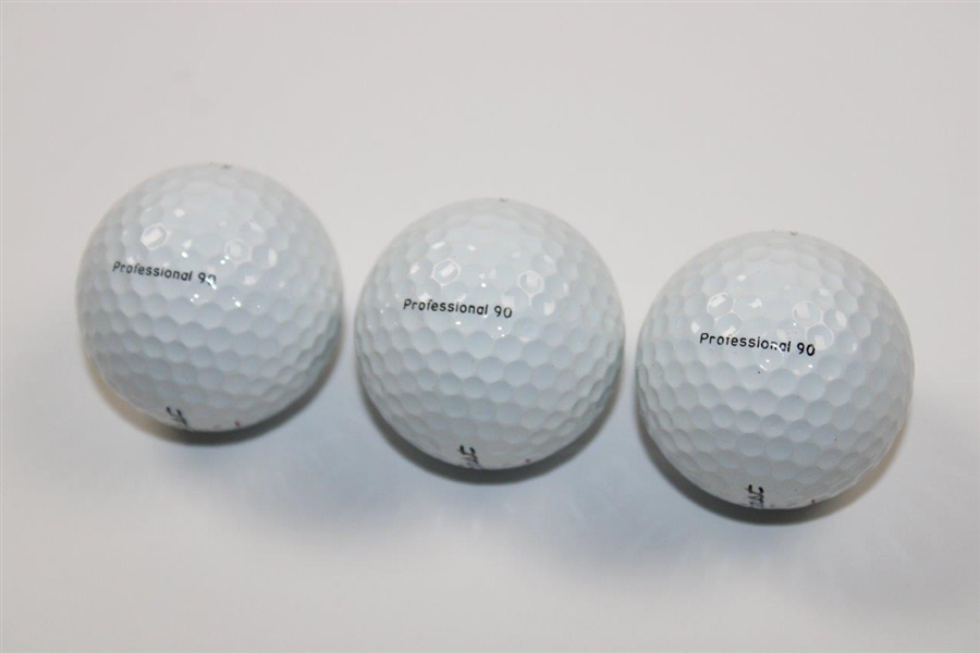 Tiger Woods Sleeve of Three Titleist 2 TIGER Professional 90 Golf Balls