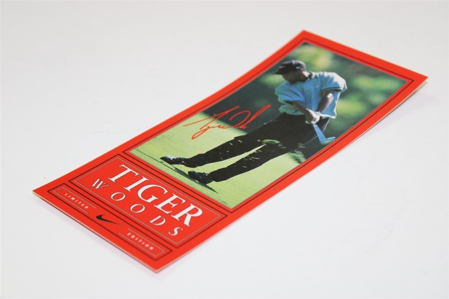 Rare Tiger Woods Cards - Nike Ltd Ed First Tiger Woods Victory Scorecard - Issued to Campers Circa 1996