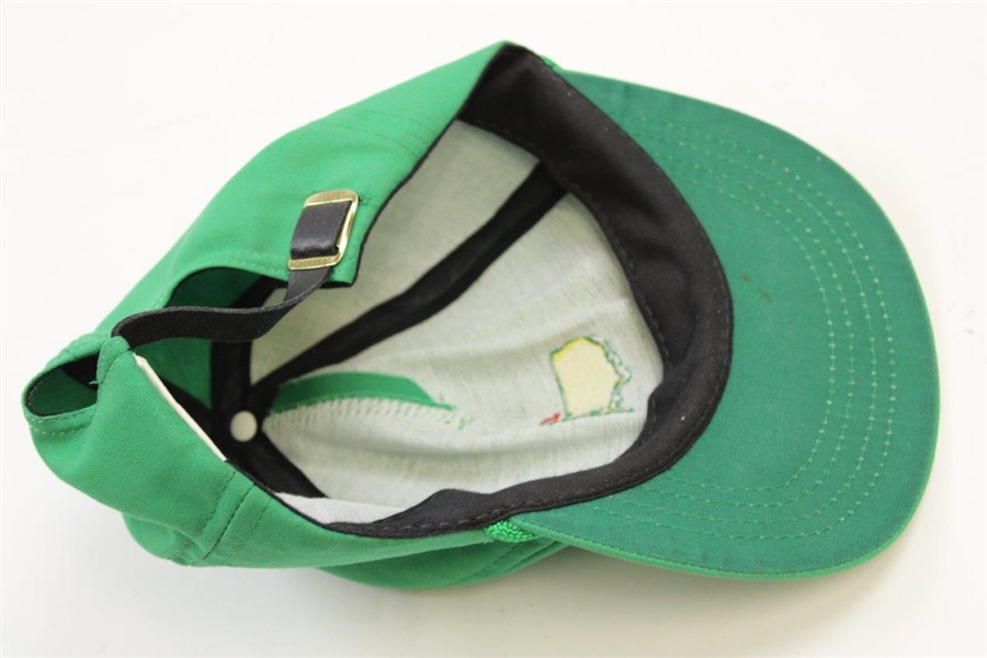 Gay Brewer's Caddie’s Game Used Masters Logo Flat Bill Green Hat - 1987