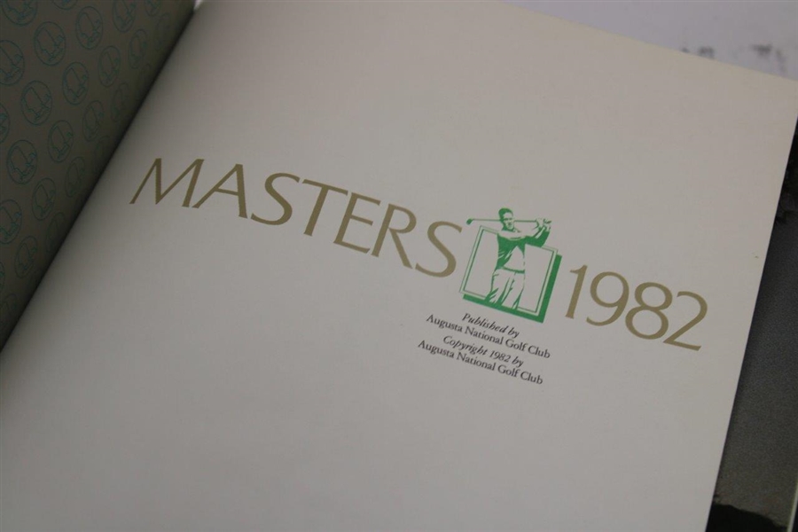 Gay Brewer’s 1981, 1982, 1983, 1984, 1988 & 1989 Masters Tournament Green Annual Books