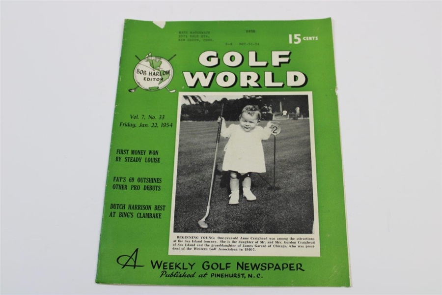Ten (10) Various Golf World Magazines - 1952-1954 - Belonged to Mark McCormick