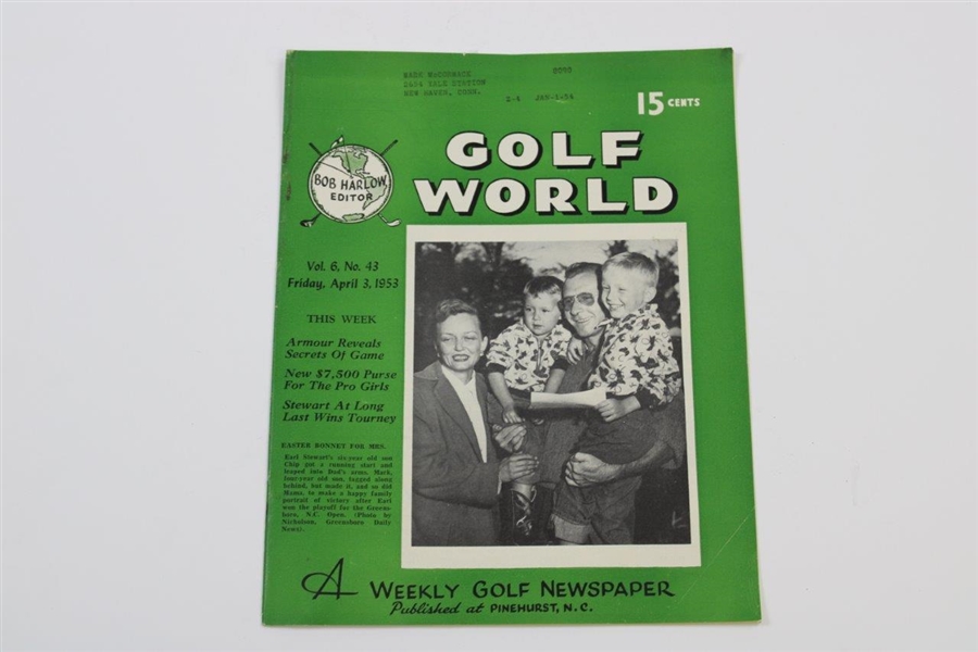 Fifteen (15) Various Golf World Magazines - 1952-1954 - Belonged to Mark McCormick