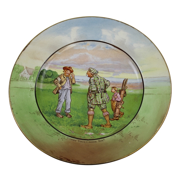 1930’s “Carry Your Caddie Sir?” Grimwade's Stoke on Trent Plate