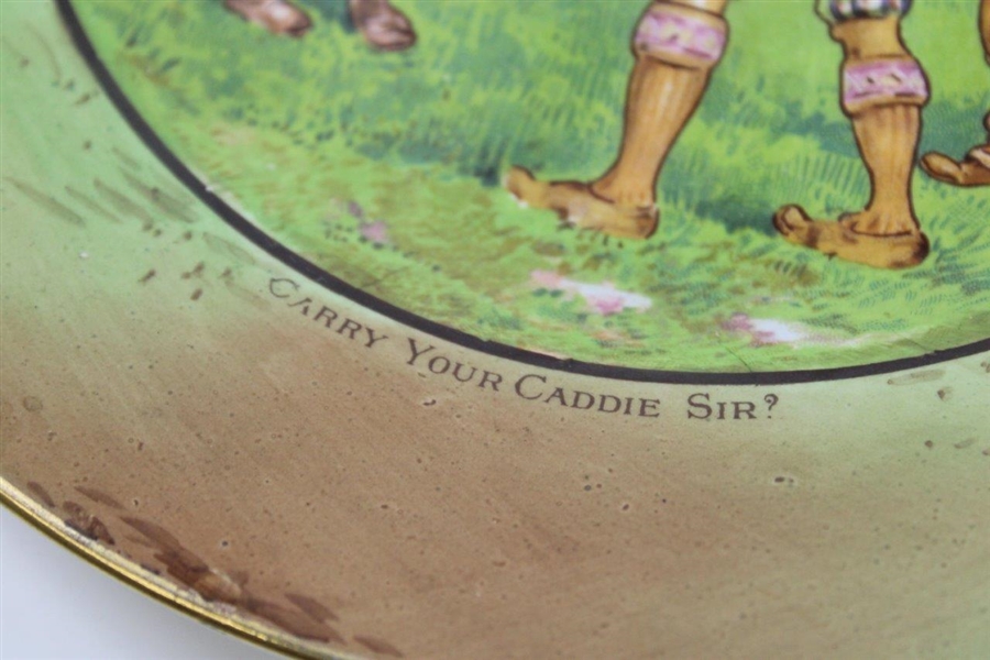 1930’s “Carry Your Caddie Sir?” Grimwade's Stoke on Trent Plate