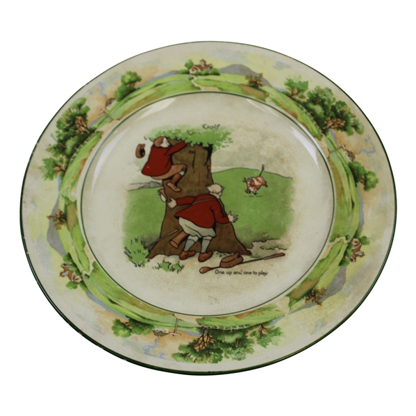 Vintage Golf “One Up and One To Play” Warwick Ware Plate No. 516465