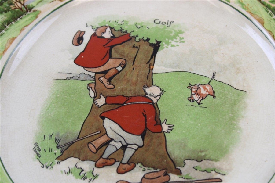 Vintage Golf “One Up and One To Play” Warwick Ware Plate No. 516465